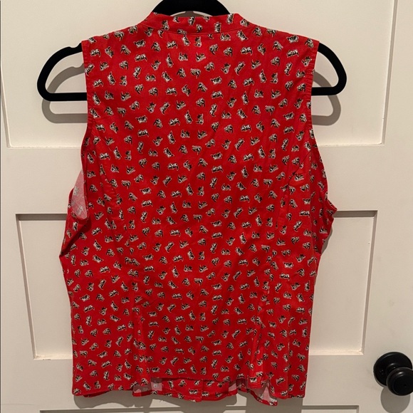 Heart of Haute Kitten Tie top Red Sleeveless Blouse 1X - Picture 6 of 7